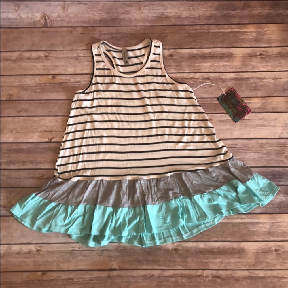 Striped Ruffle Tank